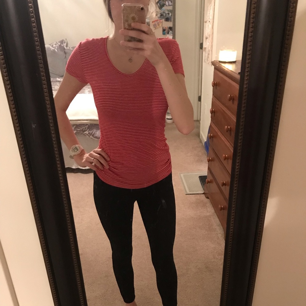 Zenana red striped top